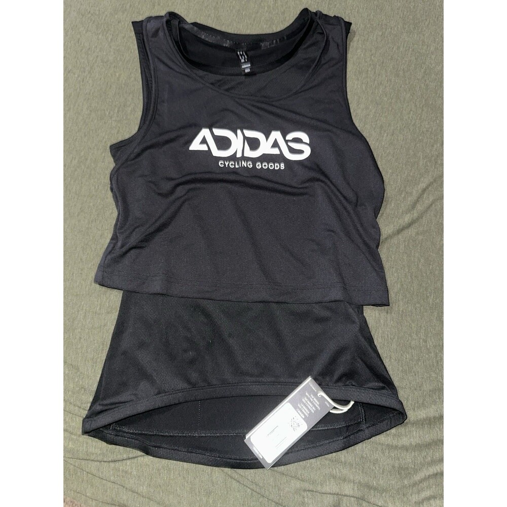 Adidas Cycling Goods Womens Black Aeroready Tank Top Stretch Comfort Size XS NW